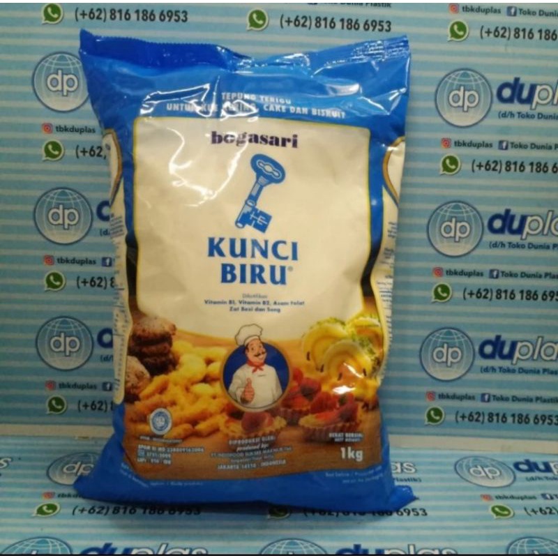 

Tepung Terigu Bogasari Kunci Biru 1 kg