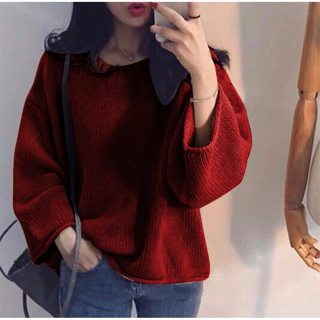 WSE390 - SWEATER RAJUT WANITA ZERO QUALITY SUPER PREMIUM / SWEATER WANITA OVERSIZE GAYA KOREA