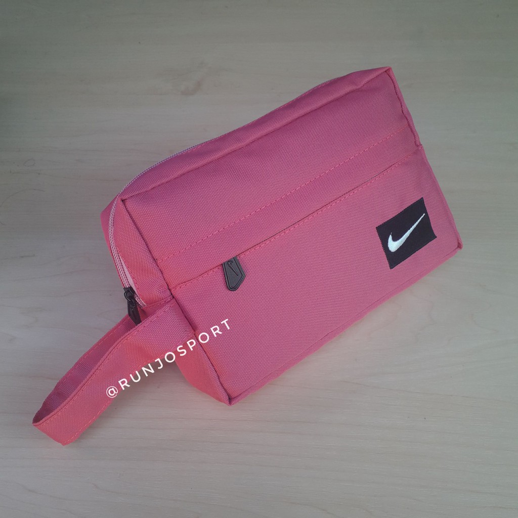 Hand Bag Sport Nike Handbag Pouch Tas Tangan Pria Wanita ABU HITAM