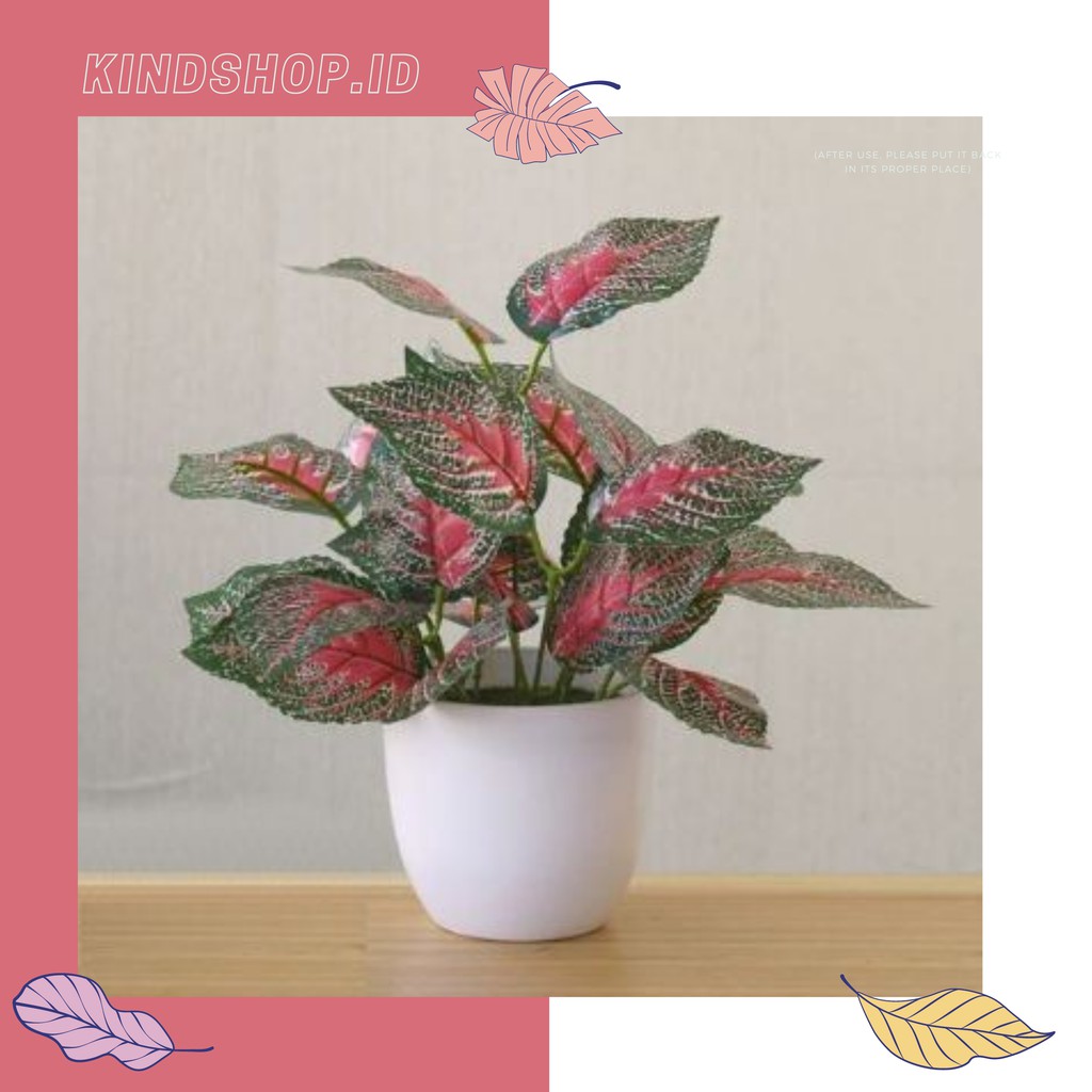 KINDSTORE❤ | LEAF04 | Tanaman Palsu Kecil Plastik Hias Pot Bunga Artificial Daun Rambat