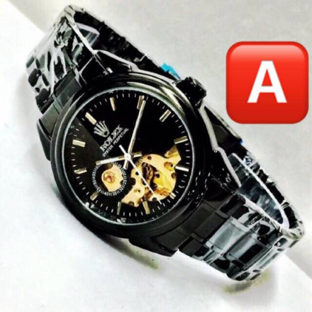 Jam Tangan Rolex Automatic | Jam tangan unisex pria/wanita | Jam tangan otomatis transparan