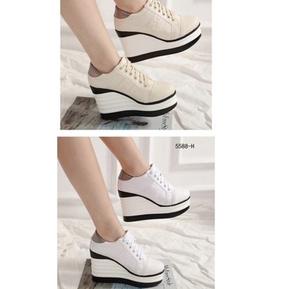 SEPATU SNEAKERS AJ17 WANITA WEDGES BOOTS BOOT SNEAKER HAK TINGGI HIGH HEEL WEDGES SEPATU FASHION KOR