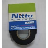 ISOLASI NITTO / ISOLASI LISTRIK 3/4 X 25M LAKBAN KABEL ISOLLASI TAPE HITAM/Isolasi Listrik Nitto Hit