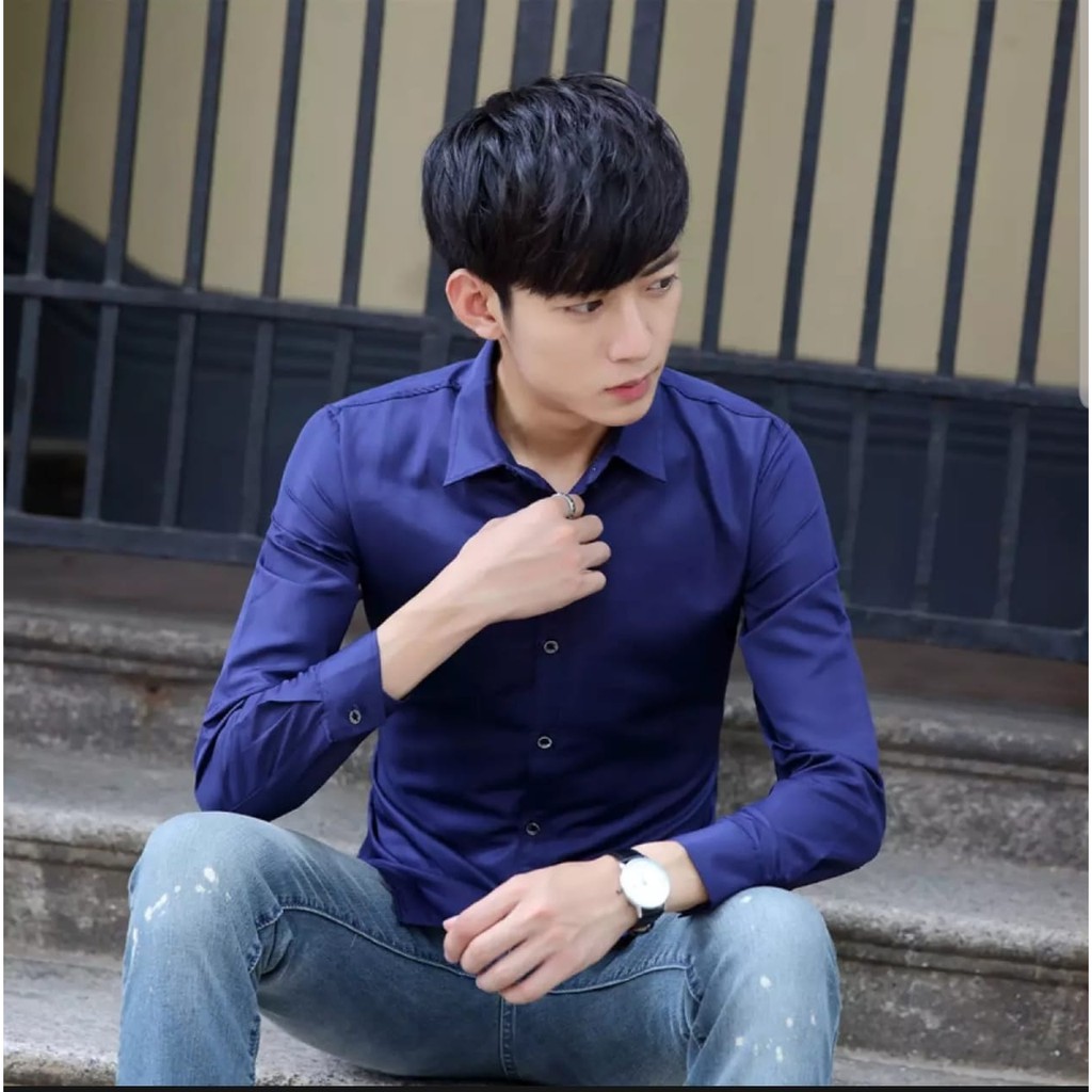 kemeja slimfit anson terbaru size M|L,XL kemeja pria terlaris fashion pria - covid.fashion