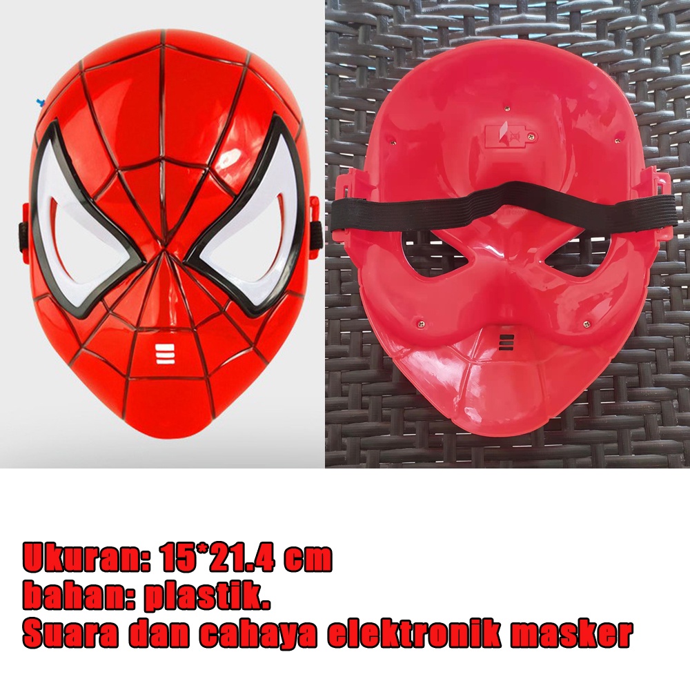 Spiderman Accessories: cosplay Toys mask, Shield, telescopic stick, cloak, card launcher