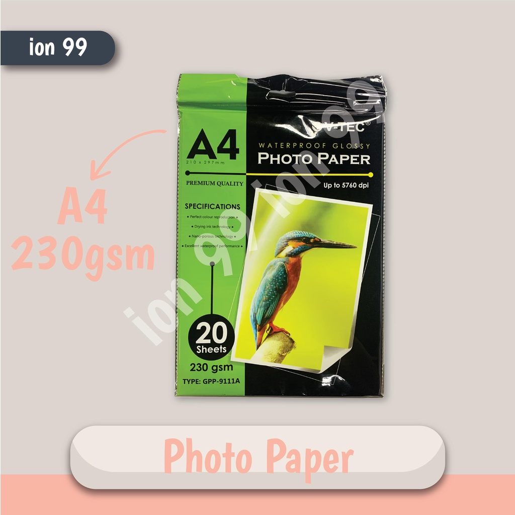 Jual Kertas Glossy Photo Paper 230gsm A4 Shopee Indonesia