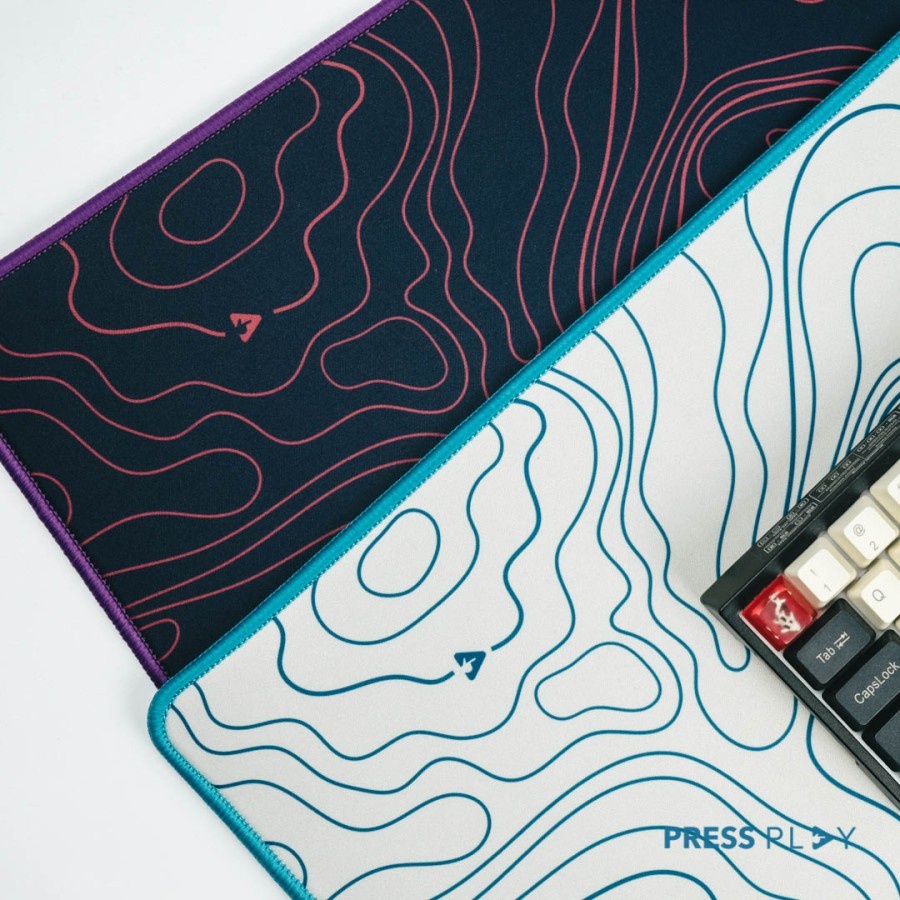 Press Play Topography Deskmat Cloth Gaming Mousepad