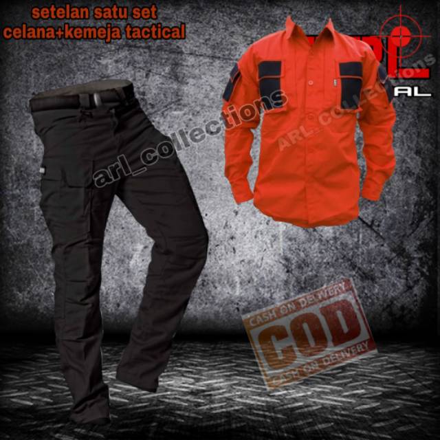 Setelan satu set celana+kemeja orange 511 TACTICAL BPBD/BNPB/TIMSAR/BASARNAS/PDL/LAPANGAN