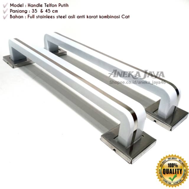 Handle Pintu rumah  / Tarikan Pintu / Pegangan Pintu minimalis Putih 35  cm &amp; 45 cm