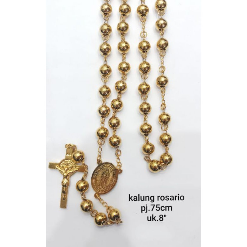 Kalung Rosario Emas Titanium50