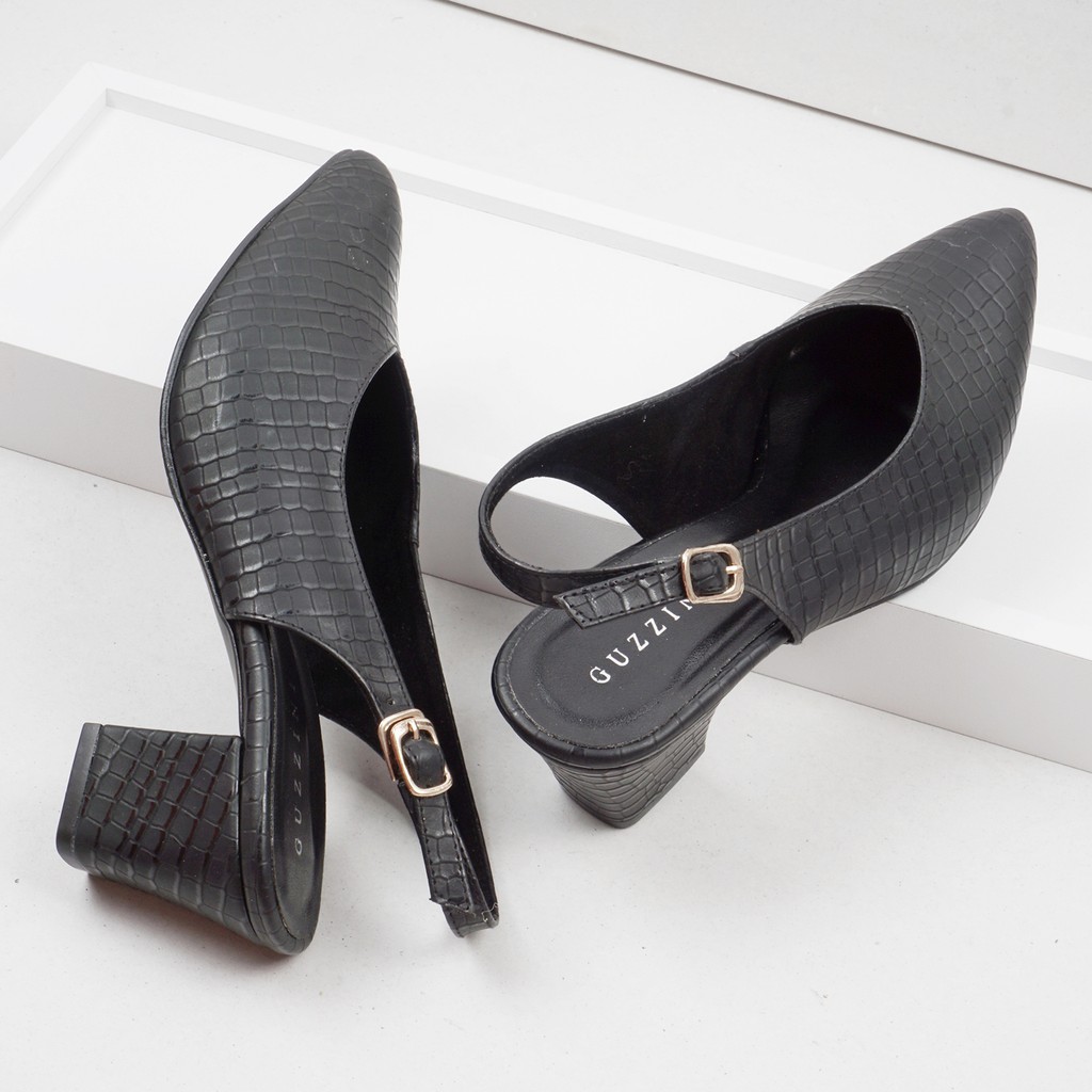 Captain Plaza - Guzzini M 509 - Sepatu Block Heels Croco-4