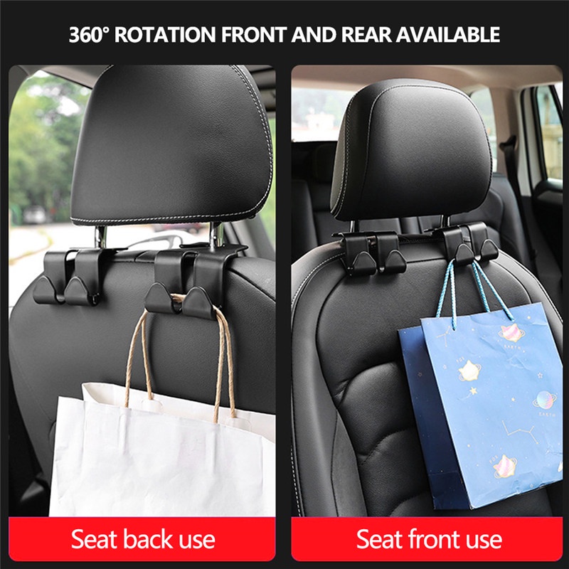 TK Car Seat Back Hook Hangers Headrest Mount Storage Holder Duarable Bearing Bag Pouch Clothes Hanging Hook