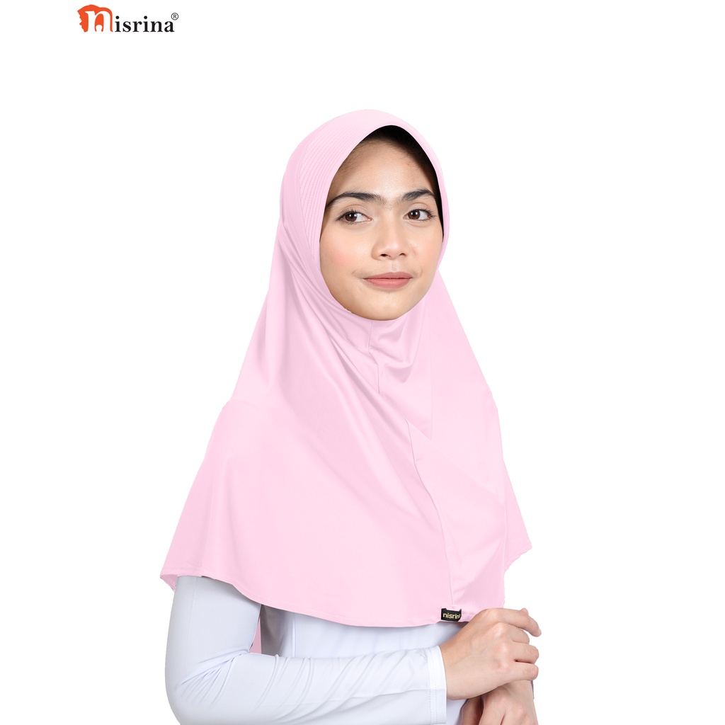 Nisrina Fashion Muslim Jilbab Instan Polos Citra Narurita-Baby Pink