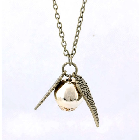 Kalung Rantai Liontin golden snitch Harry Potter Untuk Wanita