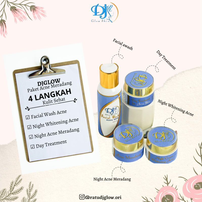 TERMURAH PAKET JERAWAT DJ GLOW SKIN CARE ( ACNE  MERADANG )