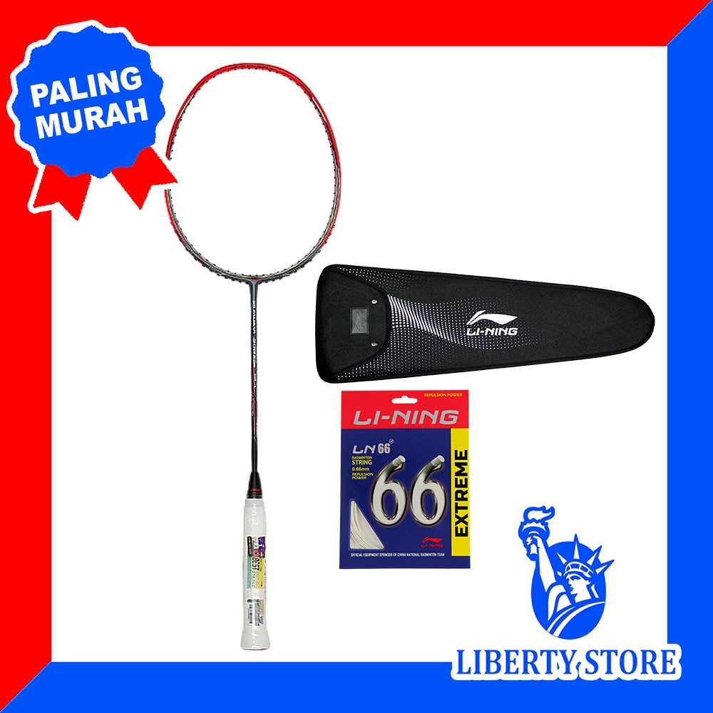 Raket Badminton ORIGINAL LINING 3D CALIBAR 300 B + TAS + SENAR