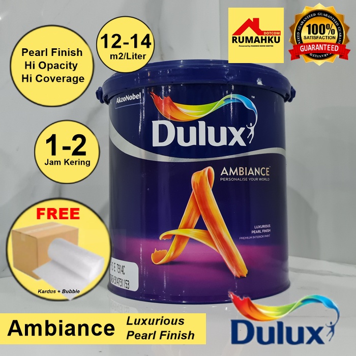 CAT TEMBOK DULUX - CAT TEMBOK INTERIOR - CAT TEMBOK PREMIUM - AMBIANCE 2.5L - DULUX