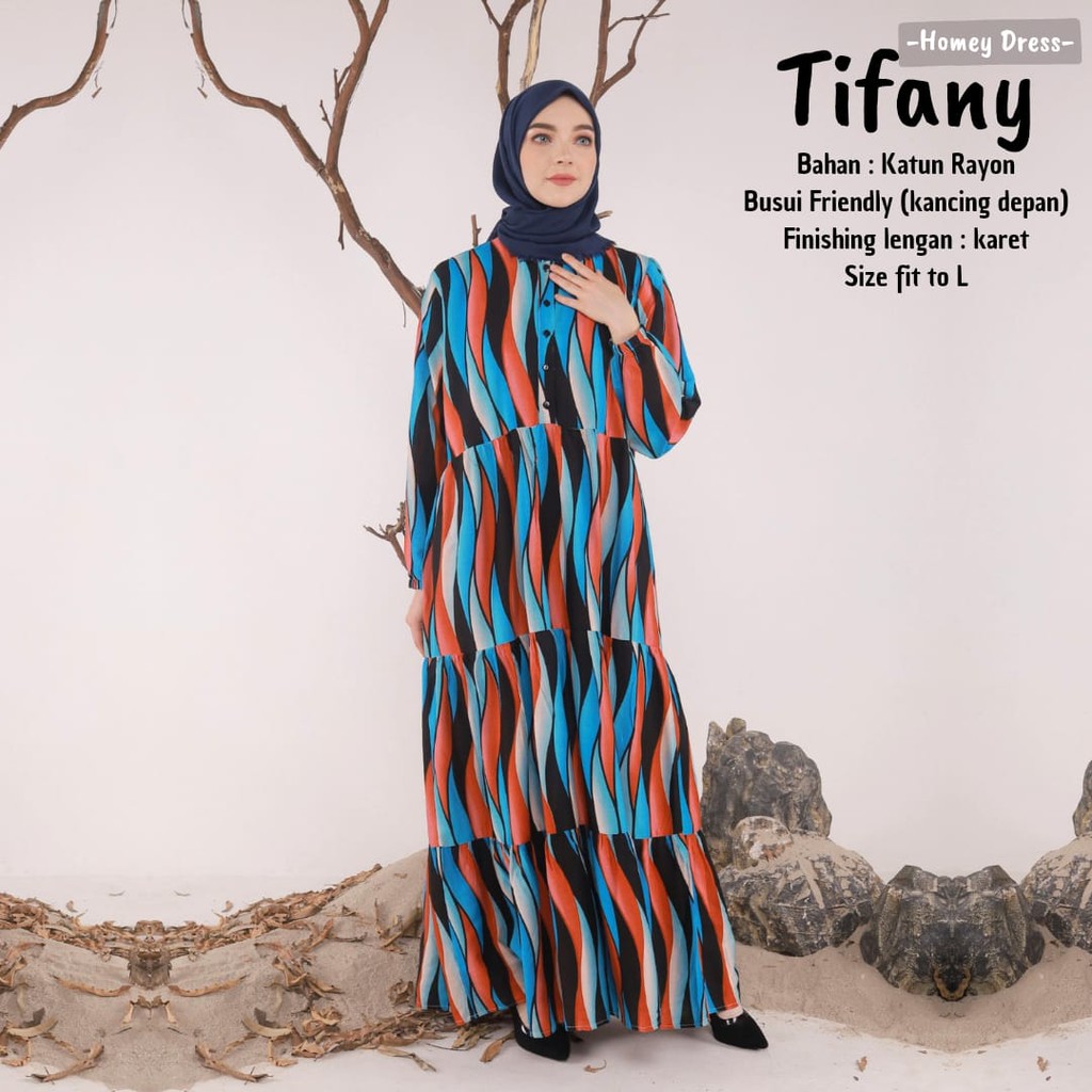 Terlaris!!Gamis Dewasa/Homey Dress Motif-Homey Dress Tifany-Bahan Katun Rayon-Long Dress-BestSeller