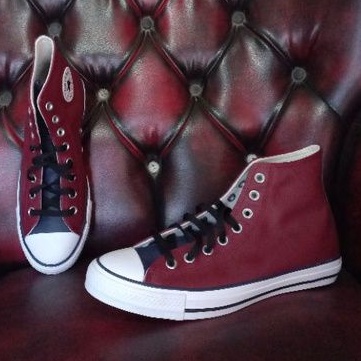 Converse Leather Hi Maroon Original BNIB