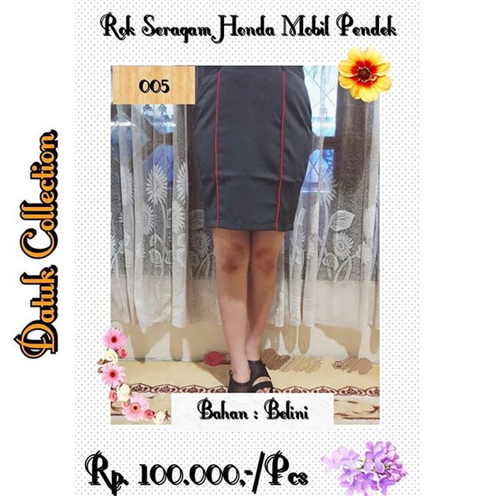 [005] Rok Seragam Honda (Pendek) Size XS - XXXL - Abu -abu Tua- S