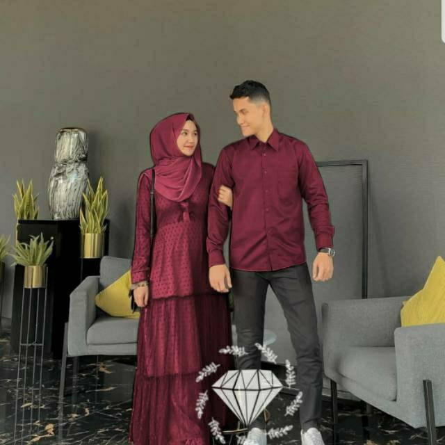 CP KIRANA DO, COUPLE PASANGAN, TILE, GAMIS, HIJAB, MUSLIM, DRESS