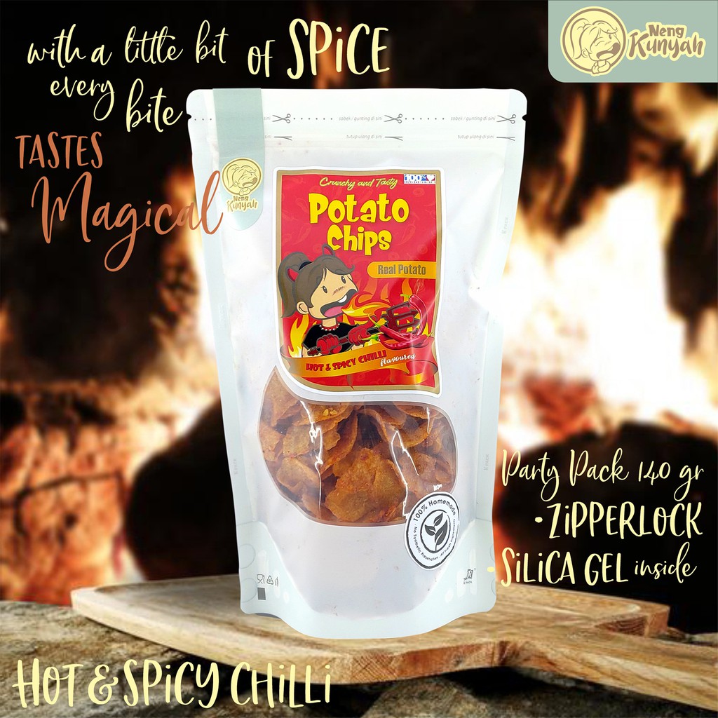 

Neng Kunyah Potato Chips / Keripik Kentang Hot and Spicy Chilli 125 gram