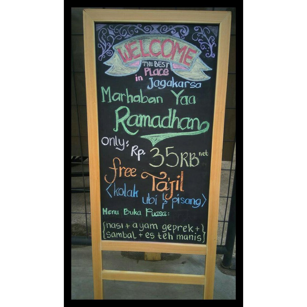 

BANTING HARGA JUAL PAPAN TULIS KAPUR BLACKBOARD STANDING 50*120CM PAKET ALAT TULIS MURAH