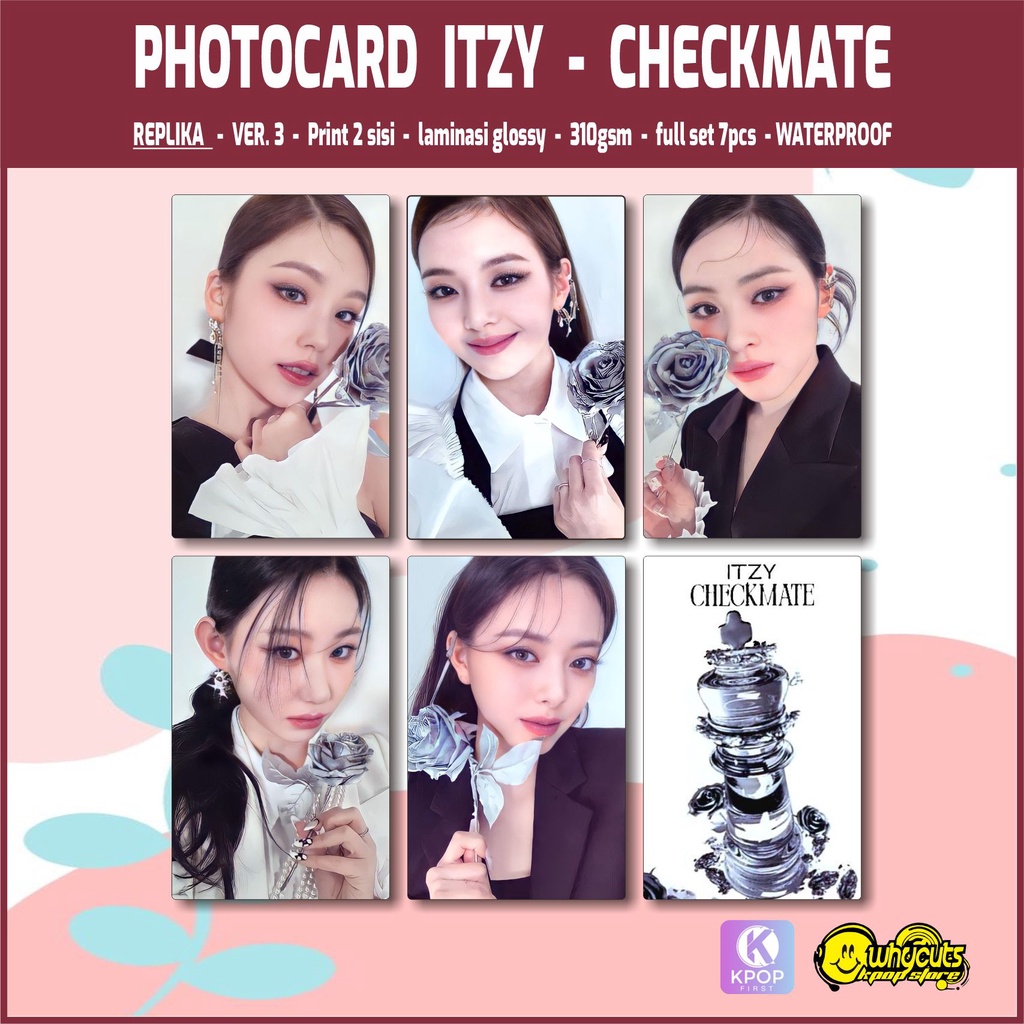 PHOTOCARD REPLIKA ITZY CHECKMATE / PRINT 2 SISI / GLOSSY / WATERPROOF / ISI 4 PCS