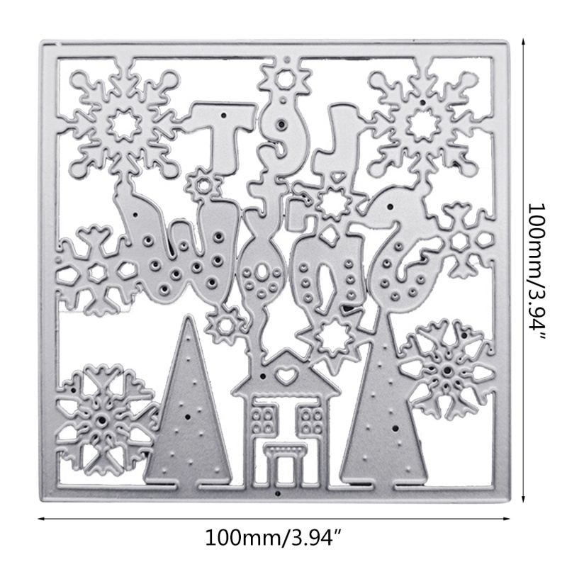 Cetakan Stensil Cutting Dies Motif Salju Natal Bahan Metal Untuk Scrapbook / Craft DIY / Embossing