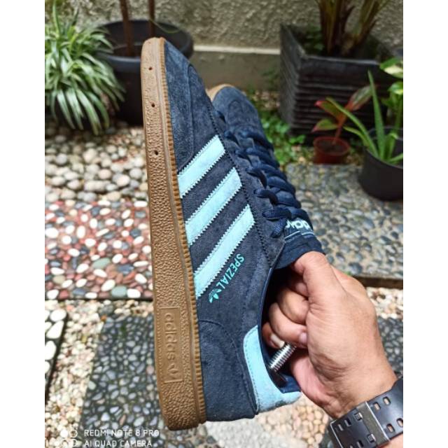 PUSAT SEPATU PREMIUM RUNNING ADIDAS SPEZIAL NAVY GUM BIRU SNEAKERS PRIA IMPORT TERBARU