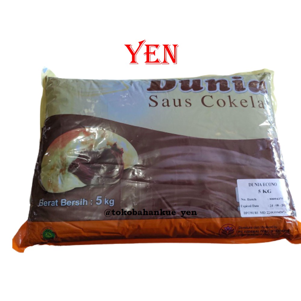 

Dunia Filling / Coklat Filling Dunia / Pasta Coklat / Saus Coklat / Selai Coklat 1kg [repack]