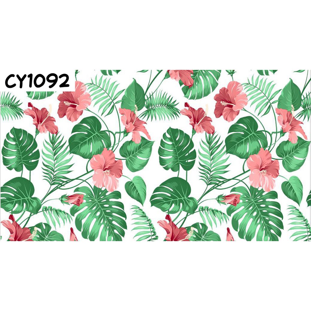 Wallpaper dinding 3d kamar tidur / Wallpaper dinding kamar anak wallstiker 45cm x 9m Motif Bunga Tulip