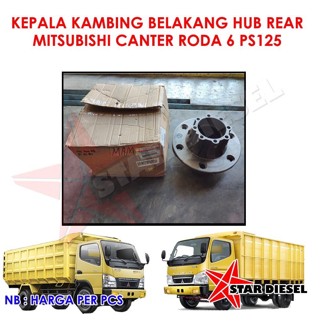 MK503561 KEPALA KAMBING MITSUBISHI CANTER PS125  NAP RODA BELAKANG CANTER WHEEL HUB REAR MITSUBISHI 