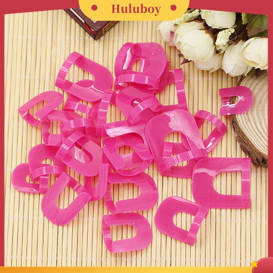 Huluboy Huluboy♡ 26pcs Klip Cetakan Kutek Anti Tumpah Bahan Plastik + 1pc Stiker