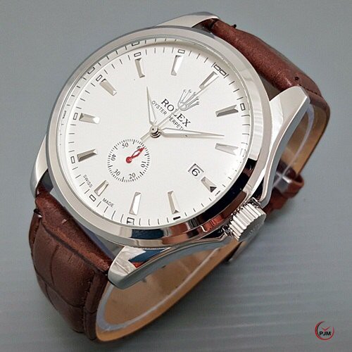 LARIS -  Jam Tangan Pria / cowok Rolex Automatic Tali Kulit Sport