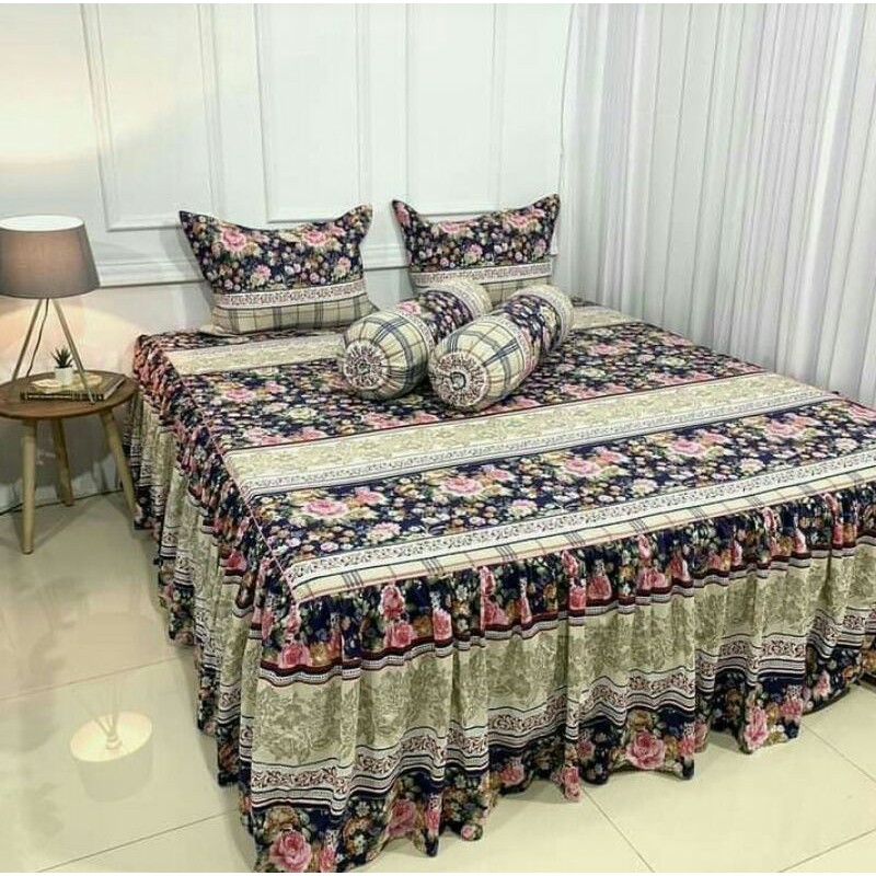 Sprei katun rumbai ukuran 100x200-200x200