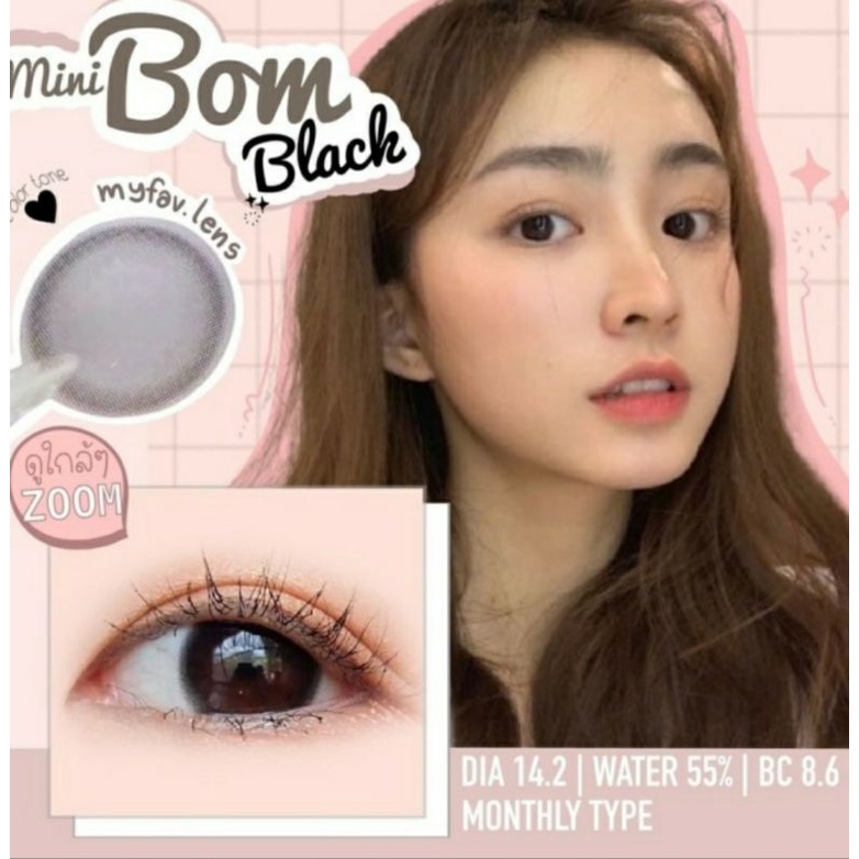 ORIGINAL SOFTLENS MINI BOM BROWN GRAY BLACK KITTY KAWAII NORMAL MINUS (0.00 - 10.00)