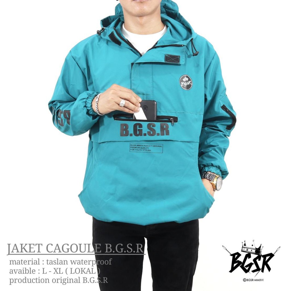 JAKET CAGOULE HOODIE TASLAN WATERPROOF | JAKET GUNUNG HIKING WINDBREAKER PARASIT ANTI AIR