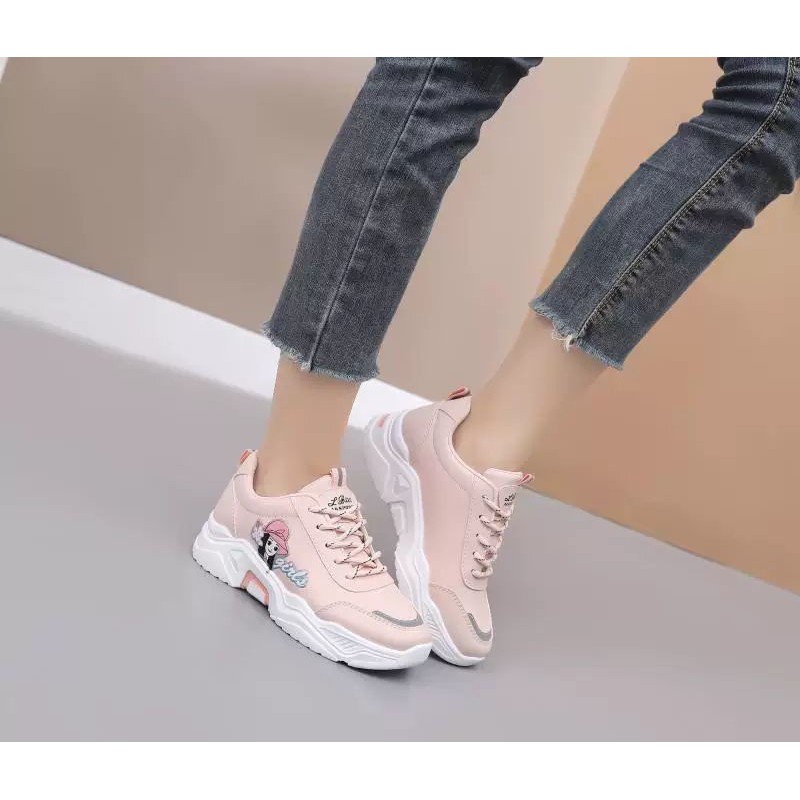 Sepatu sneakers wanita girls korean style