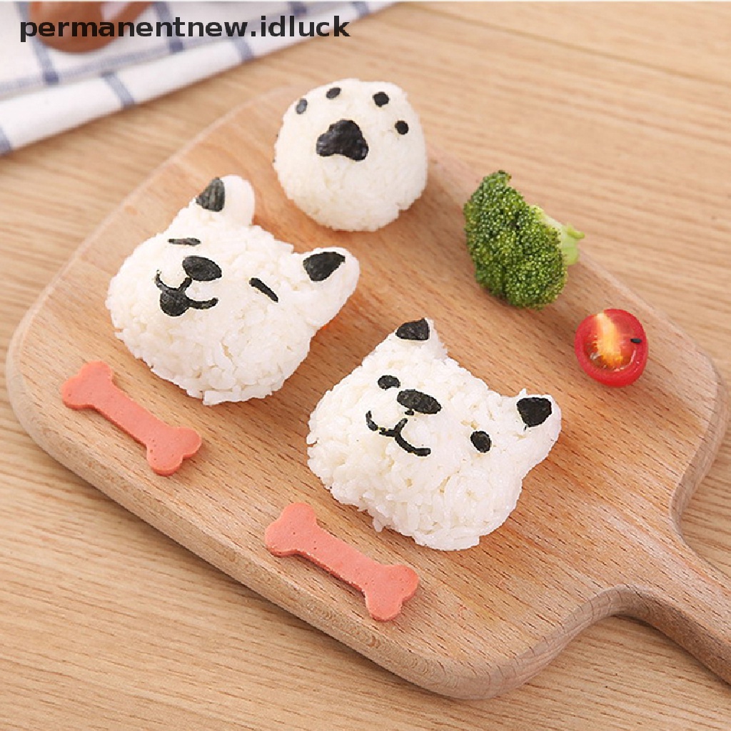 1 Set Cetakan Nasi Sushi Bento Desain Kartun Timbul Untuk Dekorasi