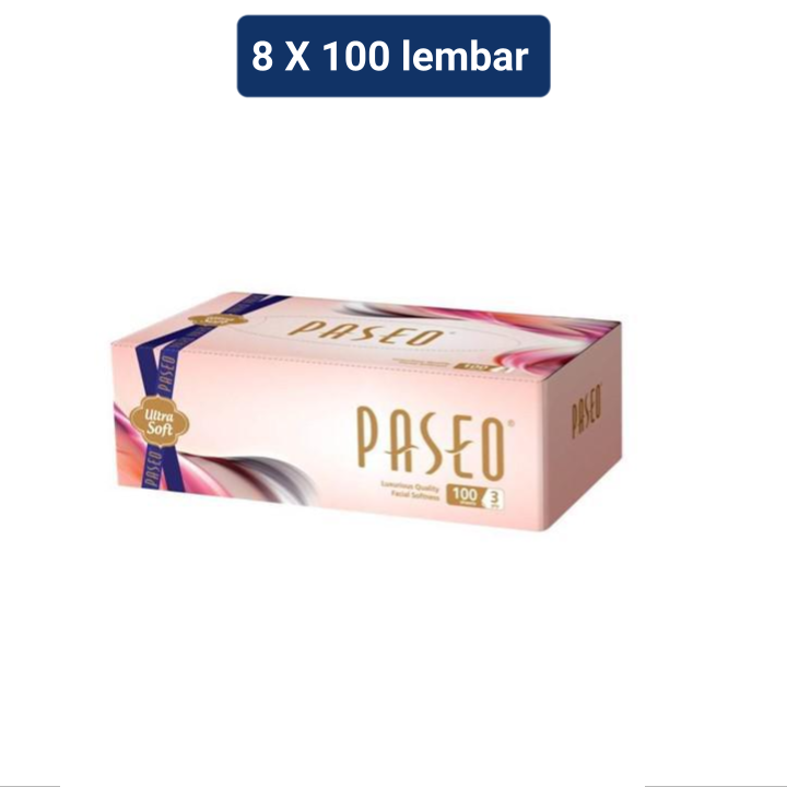 Paseo Ultra Soft Tissue Wajah Box 8 x 100's
