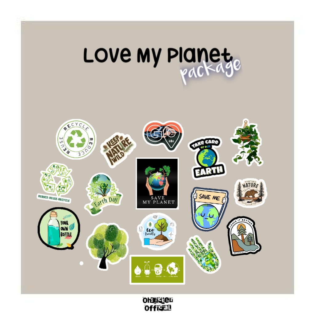 

STICKET TUMBLR AESTHETIC LOVE MY PLANET SERIES STIKER DECAL CASE HANDPHONE LAPTOP MOTOR SCRAPBOOK