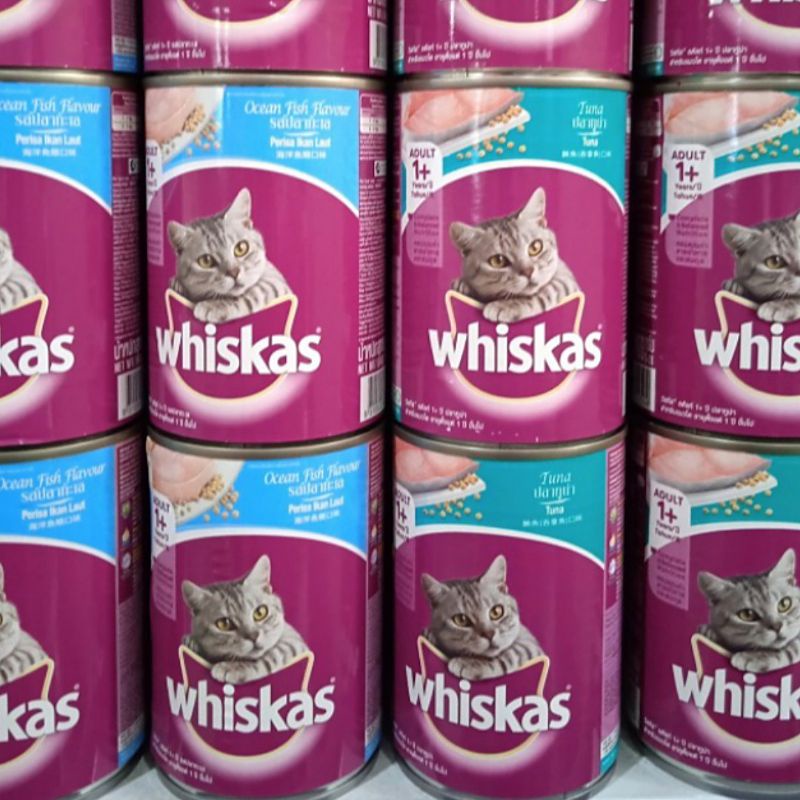 Whiskas Kaleng 400 gr x 24 (1 dus) Adult Tuna Oceanfish (can)