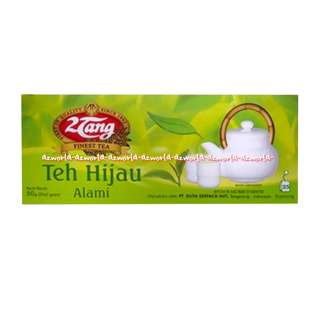 Teh 2Tang Green Tea Natural 25bag 2 Tang Teh Celup Dua Tang Teh Hijau Greentea