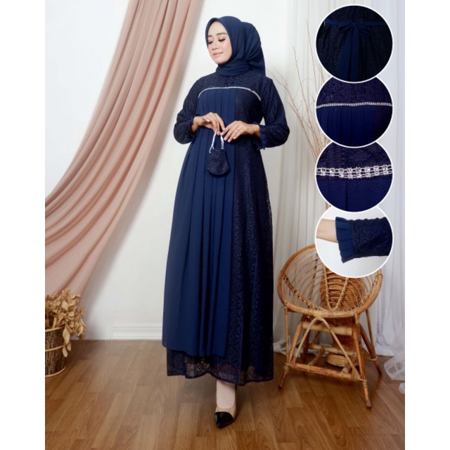 Gamis Malika Doty Renda Original Butik