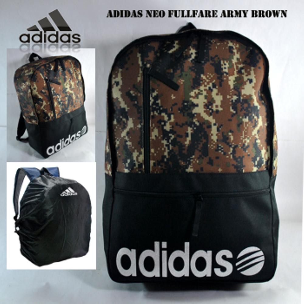 tas ransel adidas neo fullfare army brown free raincover tas bola adidas neo ransel adidas neo tas