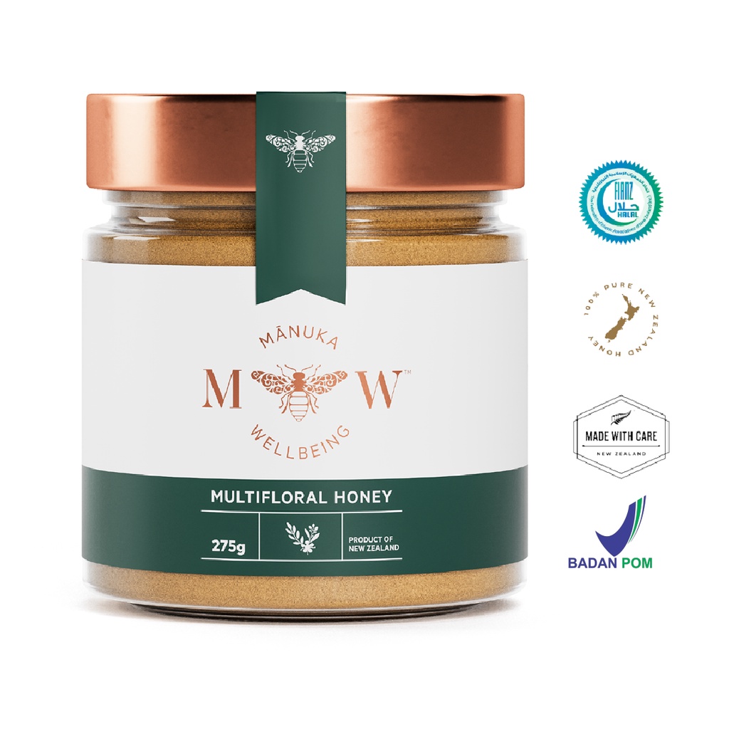 

Manukawellbeing Madu Multifloral 275 Gram Premium New Zealand Halal