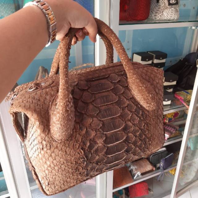 Tas cantik kulit ular asli