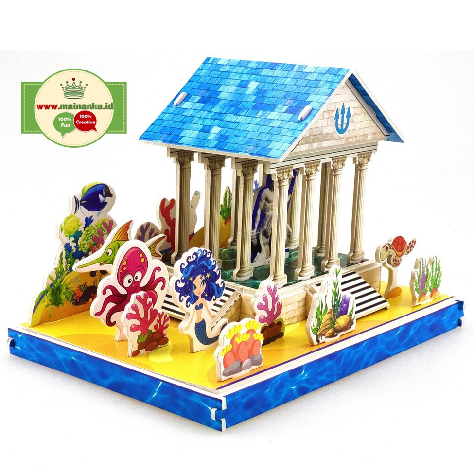 Mini Puzzle 3D | SEA KINGDOM | Mainan Puzzle Istana Putri - 1690-41