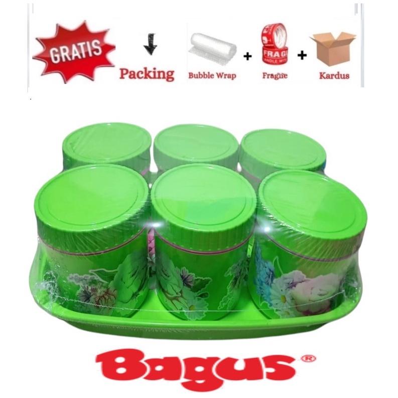 Tonam Besar toples nampan / calista toples set sealware warna